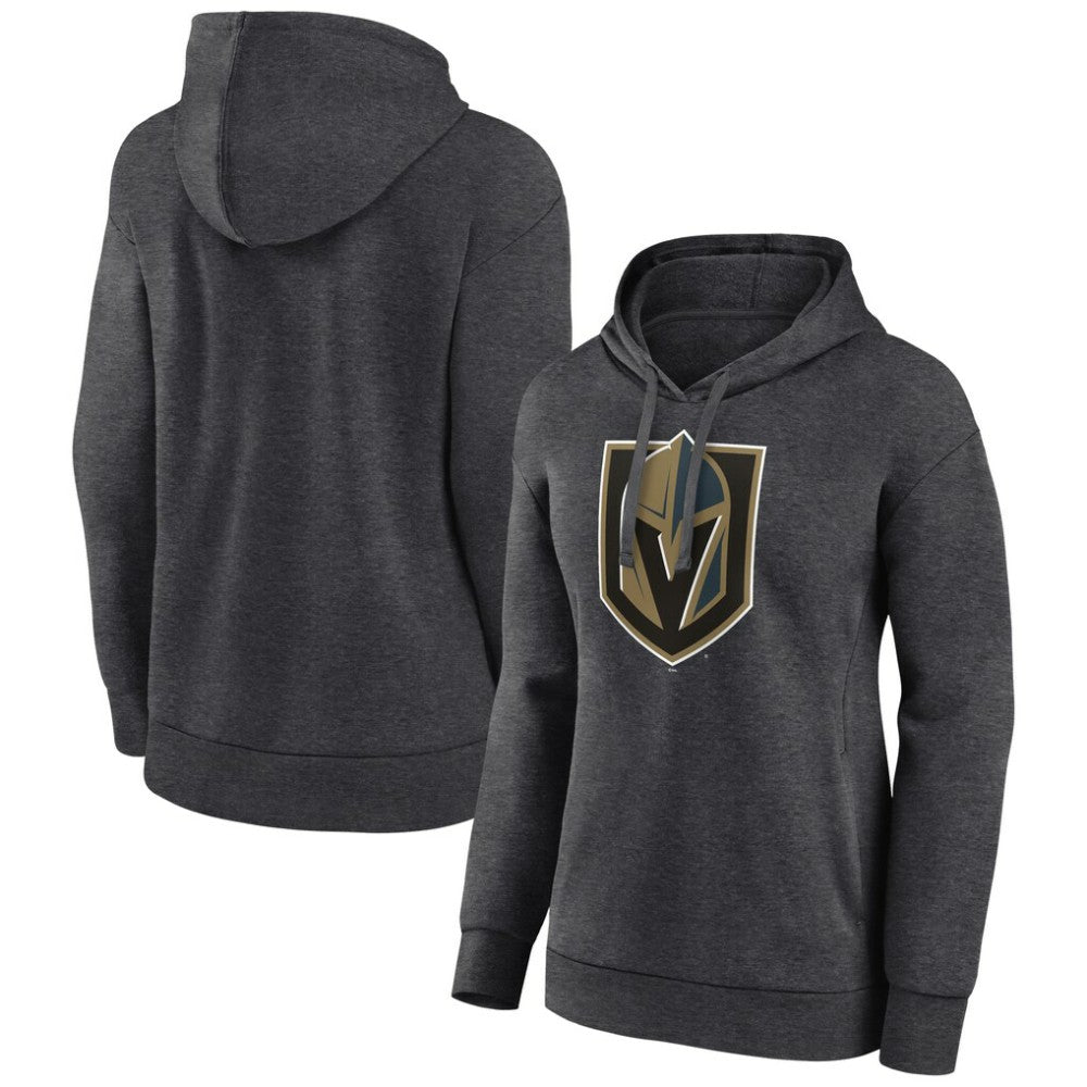 Vegas Golden Knights Women's Primary Logo Pullover Hoodie - Charcoal | NHL Lifestyle