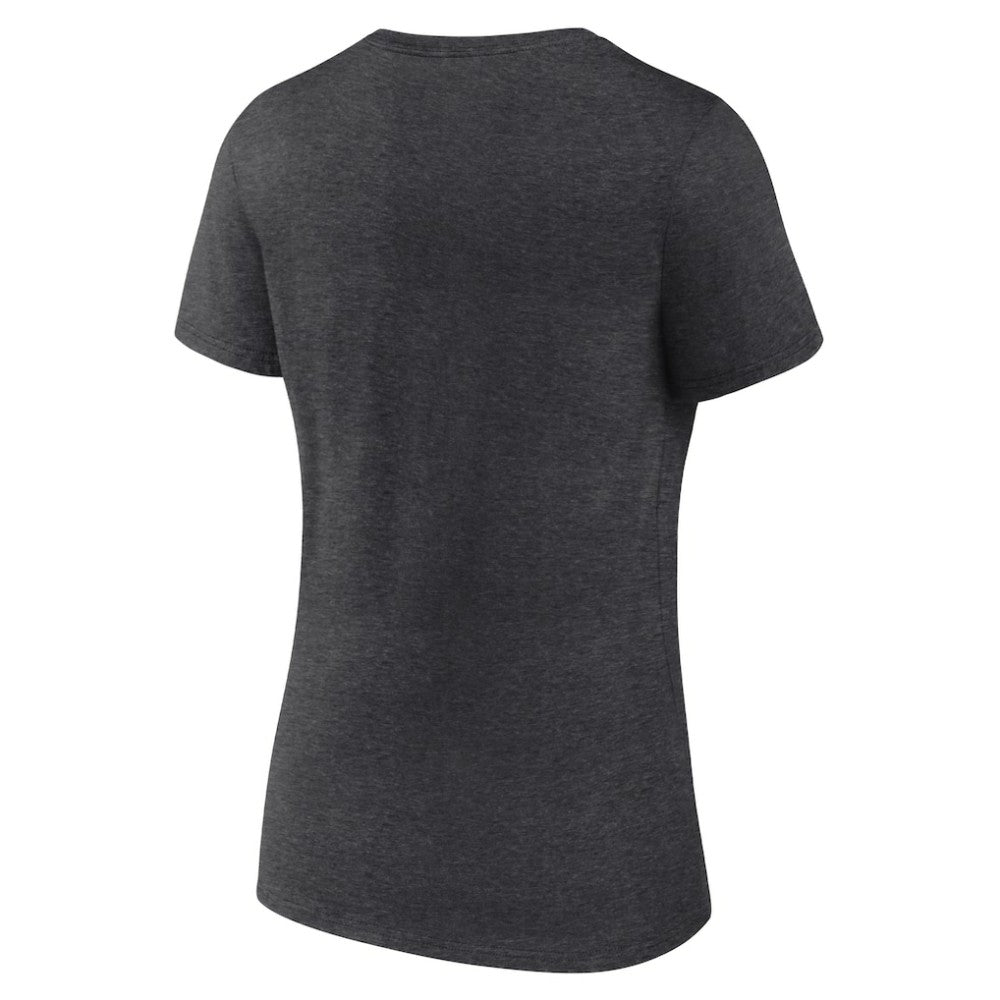 Vegas Golden Knights Women's Primary Logo V-Neck T-Shirt - Charcoal | NHL Lifestyle