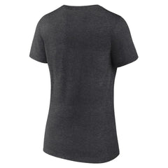Vegas Golden Knights Women's Primary Logo V-Neck T-Shirt - Charcoal | NHL Lifestyle