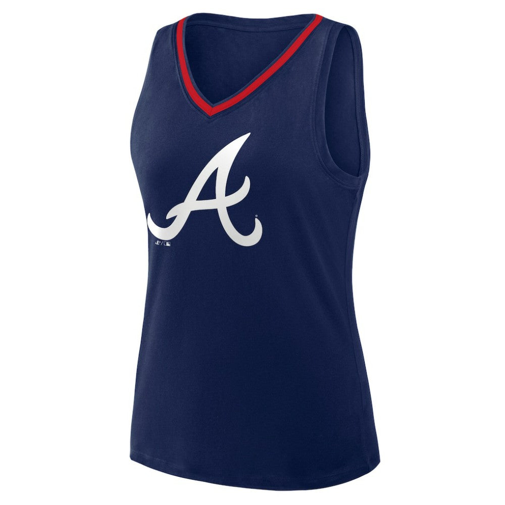 Atlanta Braves Logo Athletic Women's Stellar Win V-Neck Tank Top Outlet