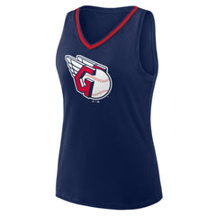 Cleveland Guardians Logo Athletic Women's Stellar Win V-Neck Tank Top Outlet