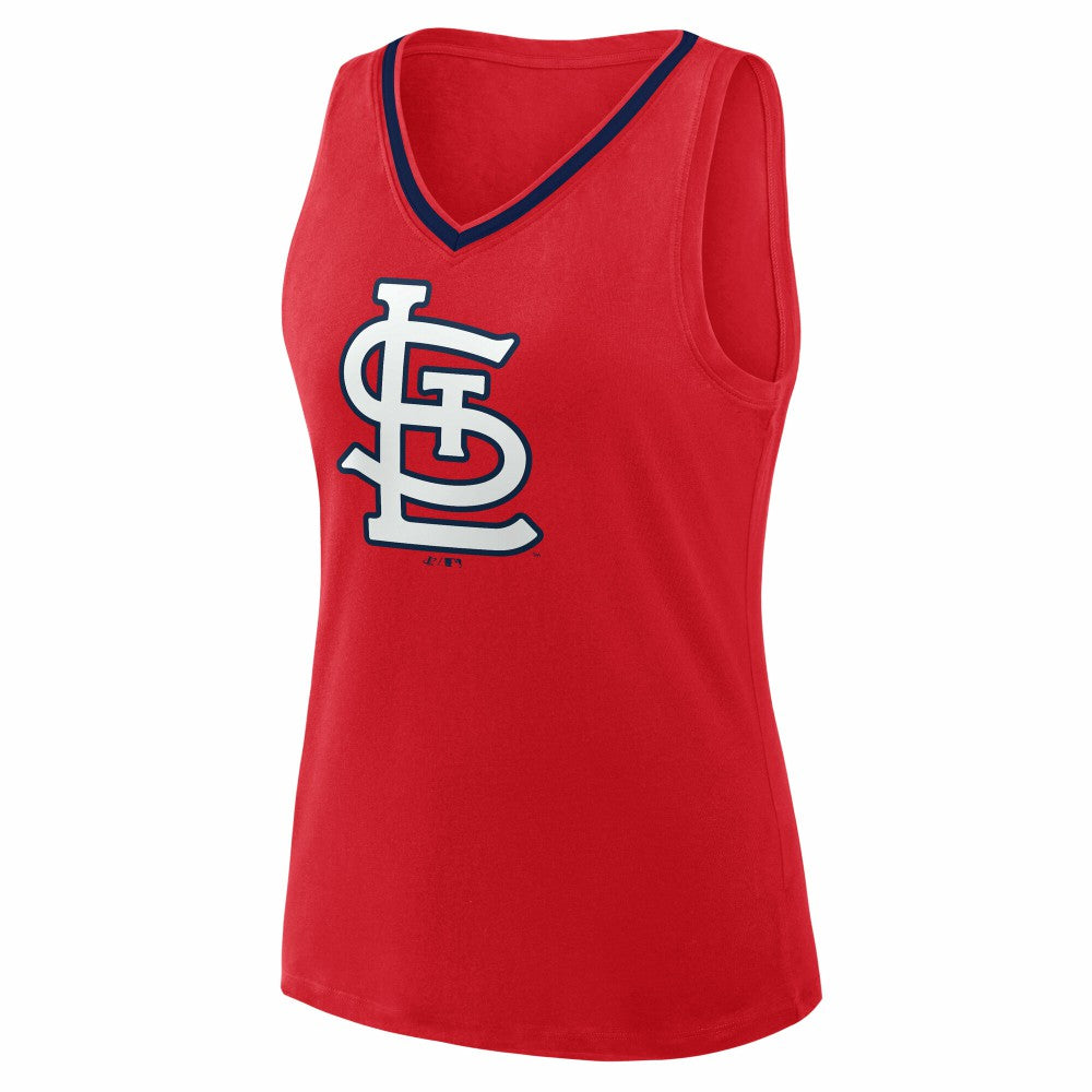 St. Louis Cardinals Logo Athletic Women's Stellar Win V-Neck Tank Top Sale