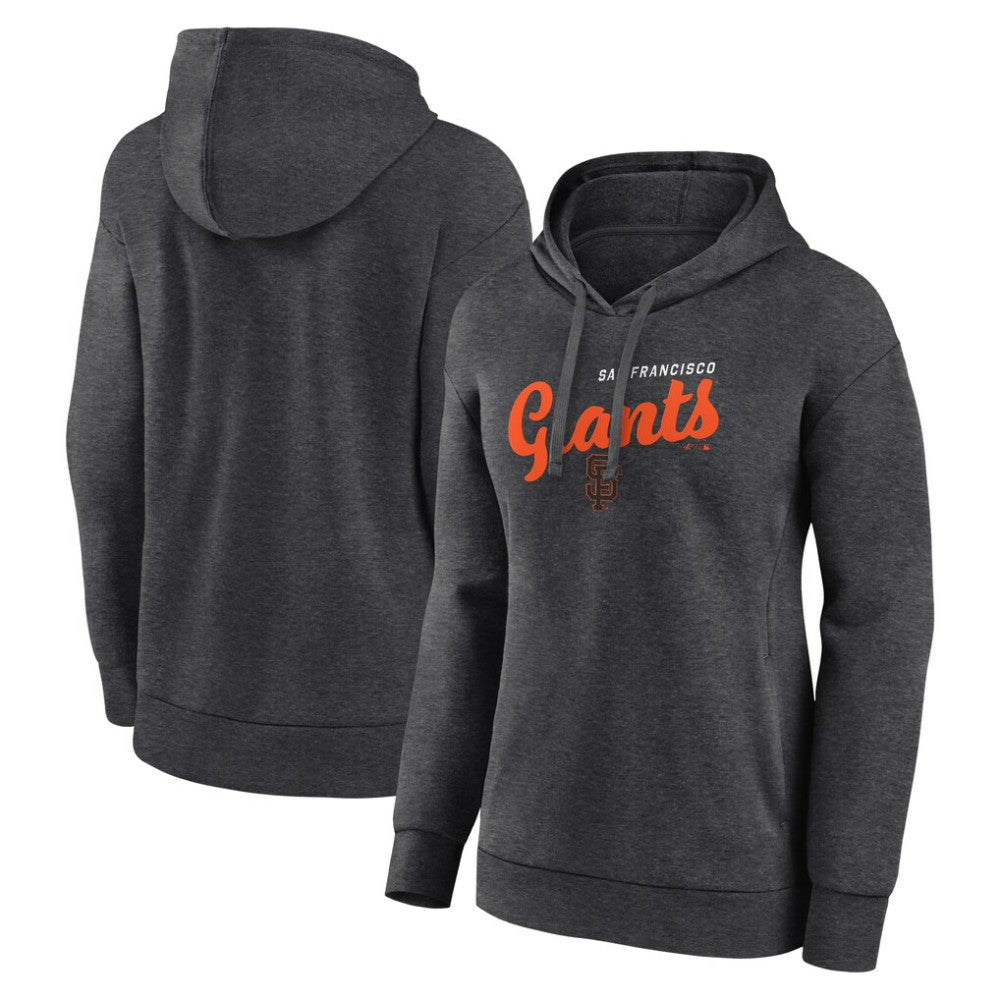 San Francisco Giants Logo Athletic Women's Logo Triumphant V-Neck Pullover Hoodie Outlet