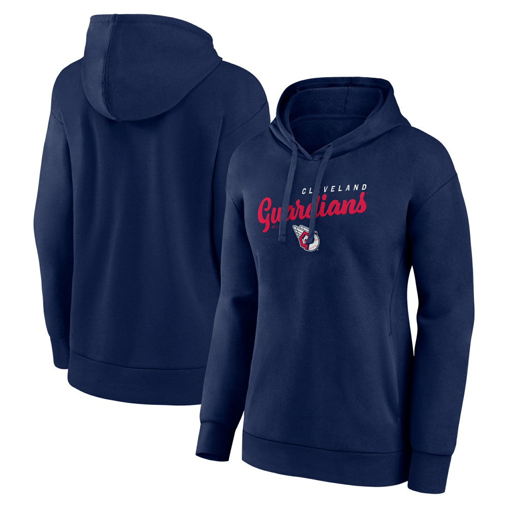 Cleveland Guardians Logo Athletic Women's Logo Triumphant V-Neck Pullover Hoodie Sale