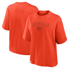 Cincinnati Bengals Women's Glory Arch Boxy T-Shirt - Orange - Nike