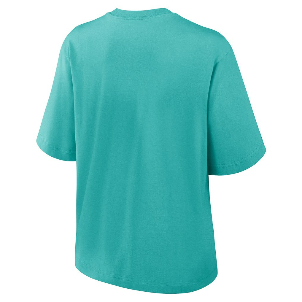 Miami Dolphins Women's Glory Arch Boxy T-Shirt - Aqua - Nike