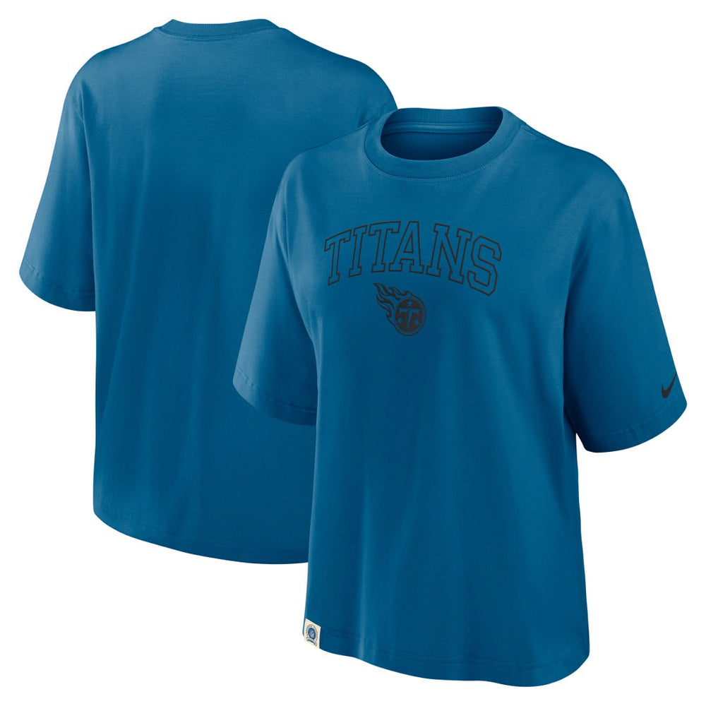 Tennessee Titans Women's Glory Arch Boxy T-Shirt - Blue - Nike