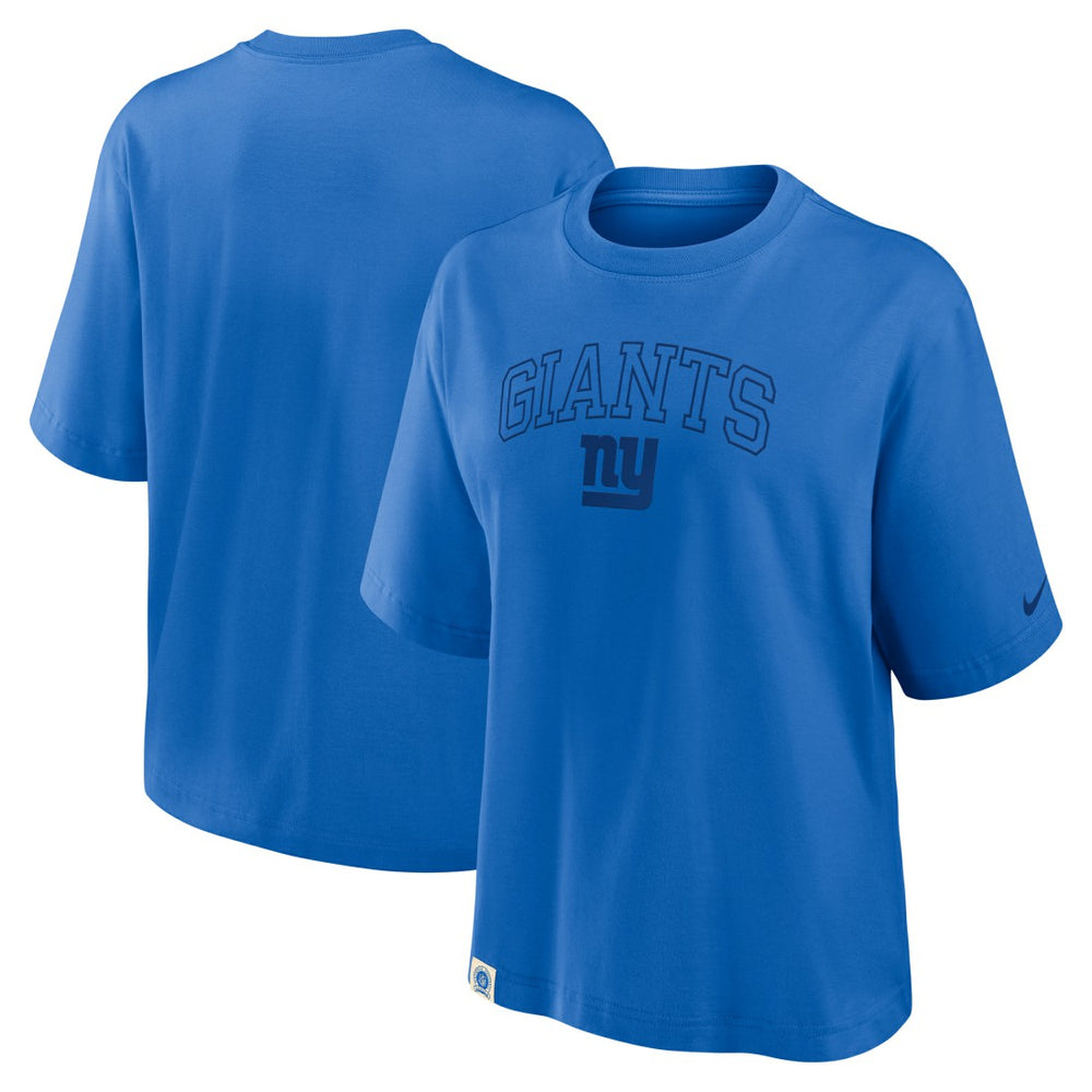 New York Giants Women's Glory Arch Boxy T-Shirt - Royal - Nike
