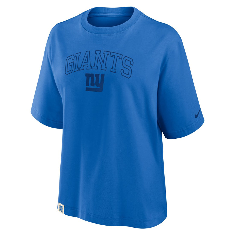 New York Giants Women's Glory Arch Boxy T-Shirt - Royal - Nike