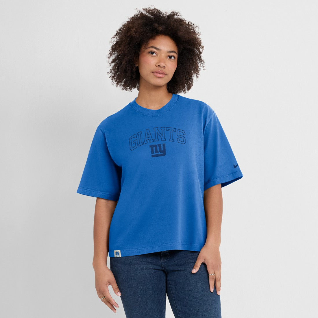 New York Giants Women's Glory Arch Boxy T-Shirt - Royal - Nike