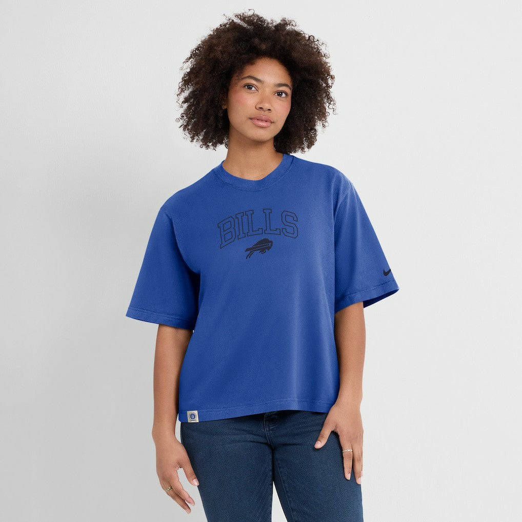 Buffalo Bills Women's Glory Arch Boxy T-Shirt - Royal - Nike