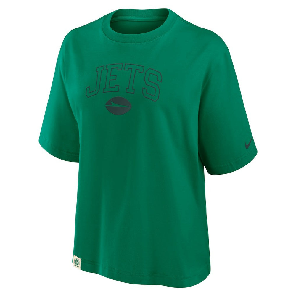 New York Jets Women's Glory Arch Boxy T-Shirt - Green - Nike