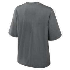 New Orleans Saints Women's Glory Arch Boxy T-Shirt - Charcoal - Nike