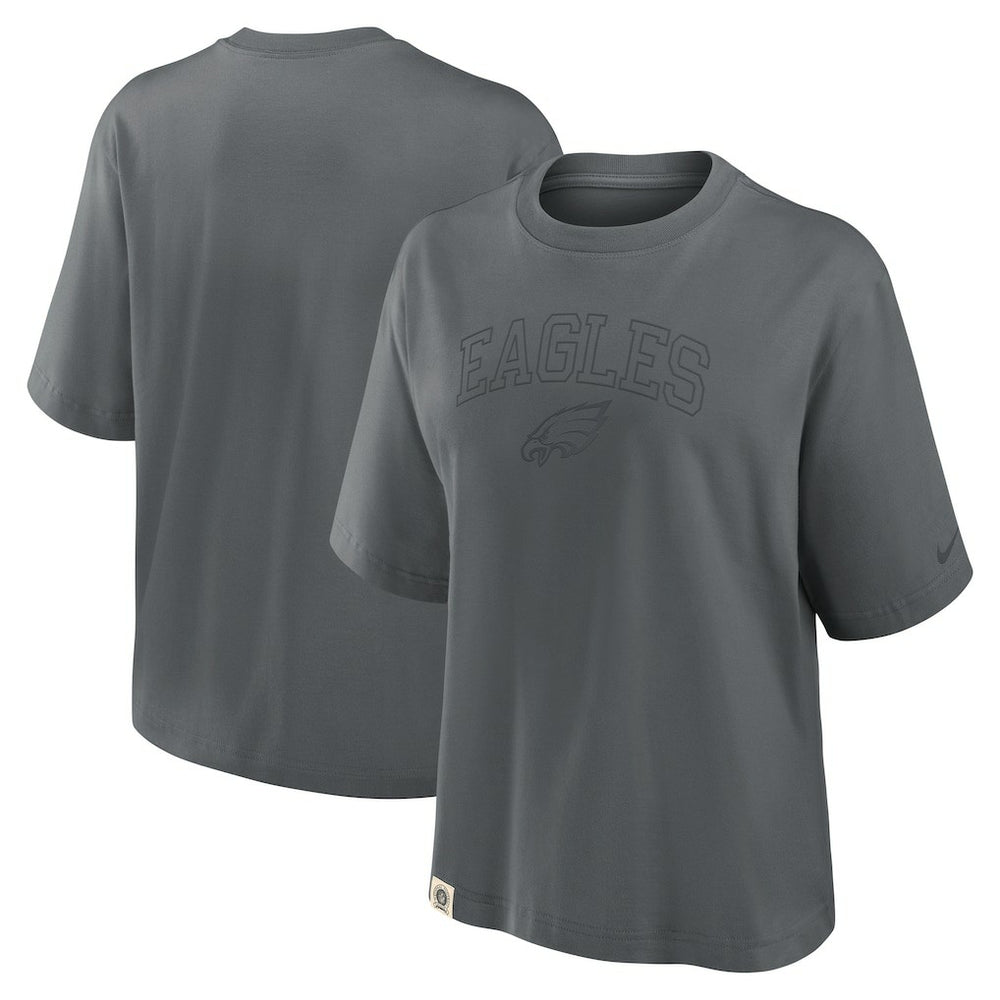 Philadelphia Eagles Women's Glory Arch Boxy T-Shirt - Charcoal - Nike