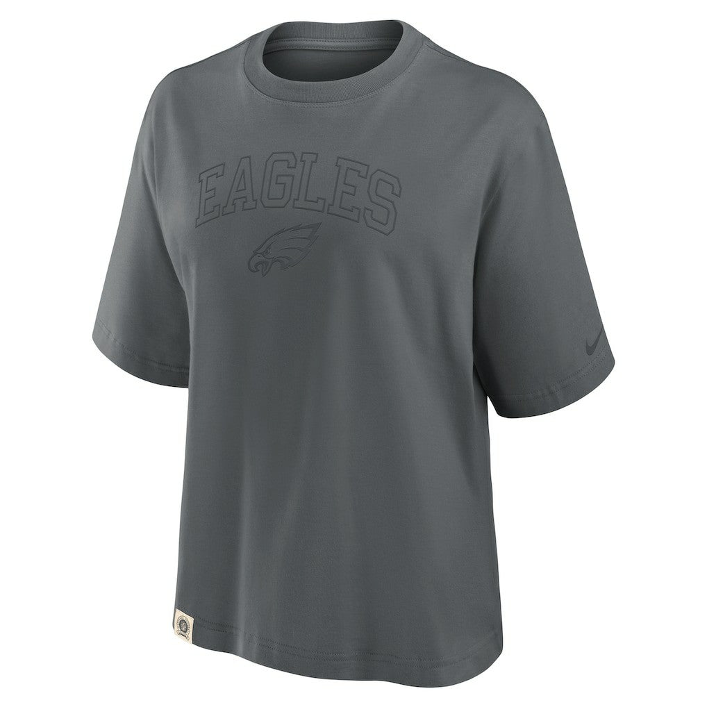 Philadelphia Eagles Women's Glory Arch Boxy T-Shirt - Charcoal - Nike