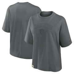Las Vegas Raiders Women's Glory Arch Boxy T-Shirt - Charcoal - Nike
