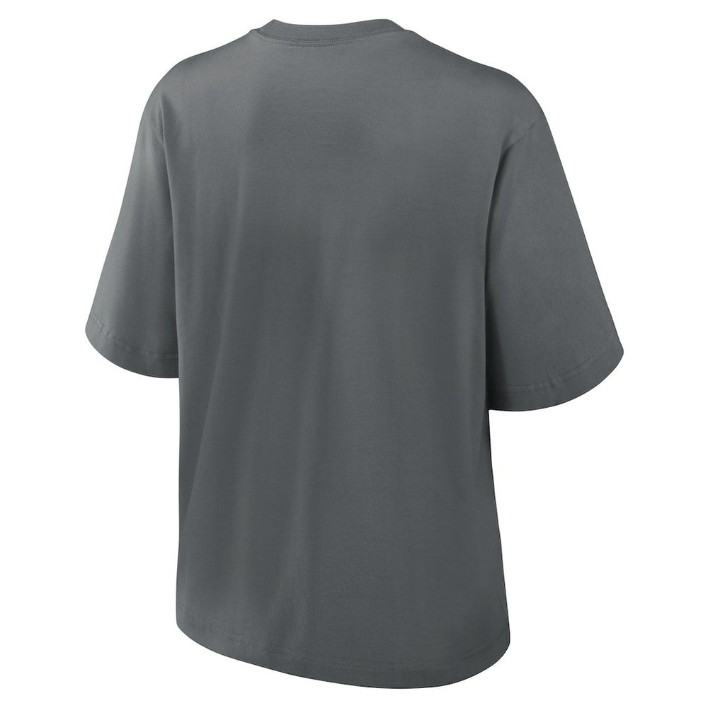 Las Vegas Raiders Women's Glory Arch Boxy T-Shirt - Charcoal - Nike