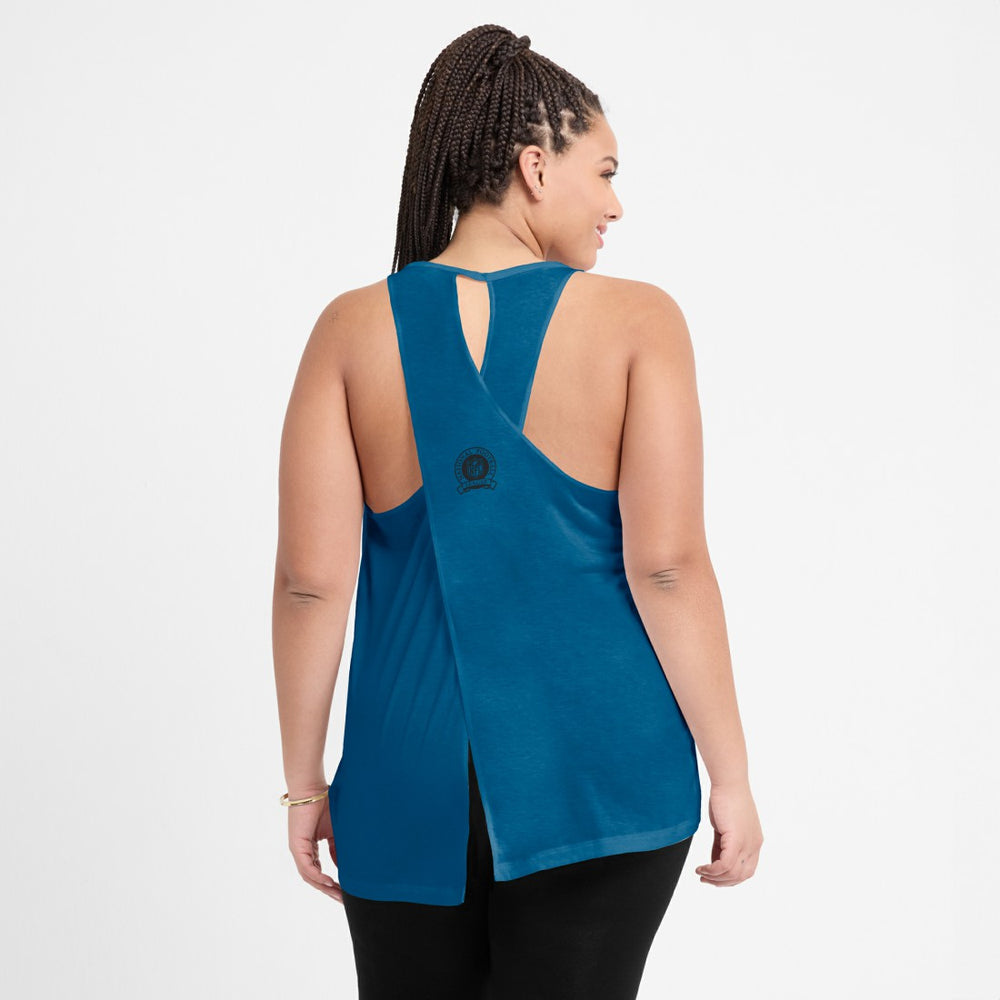 Tennessee Titans Women's Glory Open-Back Crisscross Dri-FIT Tank Top - Navy - Nike