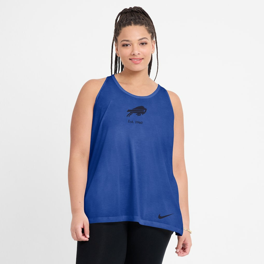 Buffalo Bills Women's Glory Open-Back Crisscross Dri-FIT Tank Top - Royal - Nike