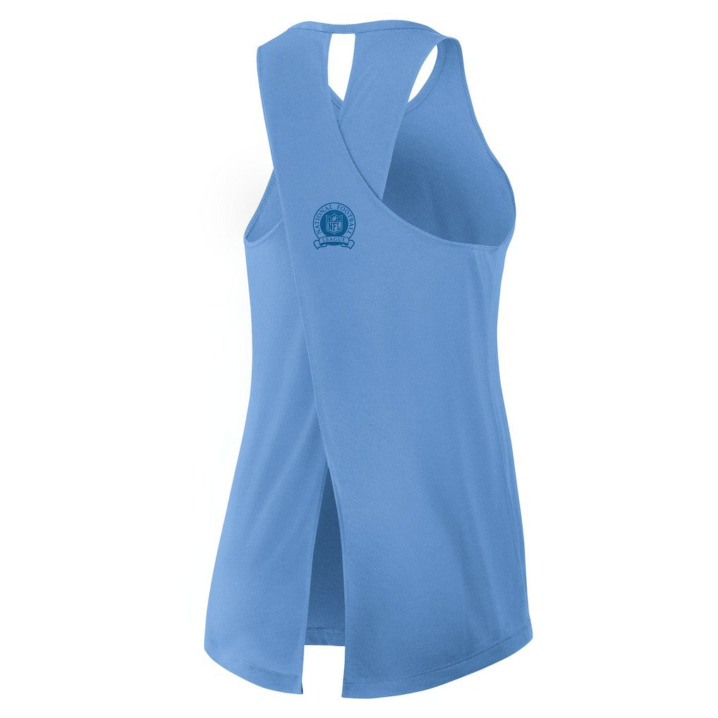 Los Angeles Chargers Women's Glory Open-Back Crisscross Dri-FIT Tank Top - Powder Blue - Nike