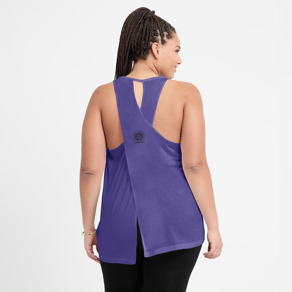 Baltimore Ravens Women's Glory Open-Back Crisscross Dri-FIT Tank Top - Purple - Nike