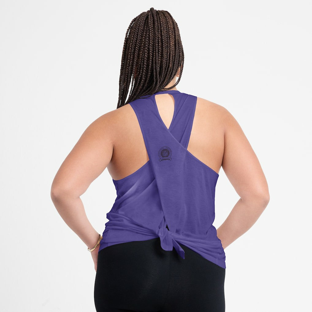 Minnesota Vikings Women's Glory Open-Back Crisscross Dri-FIT Tank Top - Purple - Nike