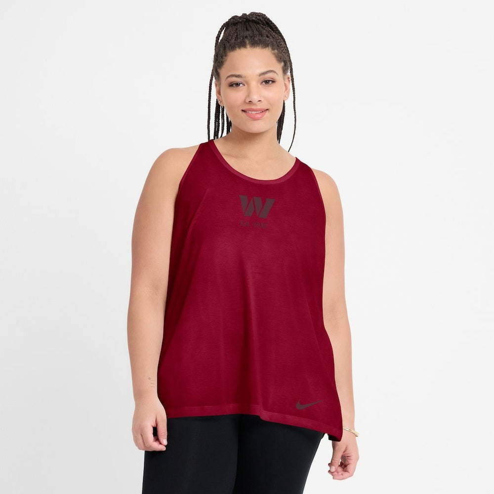 Washington Commanders Women's Glory Open-Back Crisscross Dri-FIT Tank Top - Burgundy - Nike