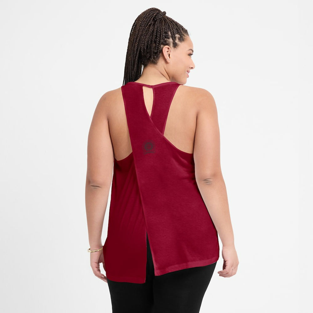 Washington Commanders Women's Glory Open-Back Crisscross Dri-FIT Tank Top - Burgundy - Nike