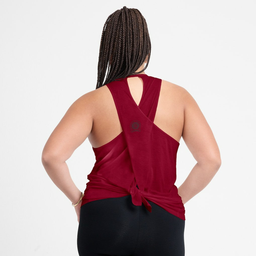 Washington Commanders Women's Glory Open-Back Crisscross Dri-FIT Tank Top - Burgundy - Nike