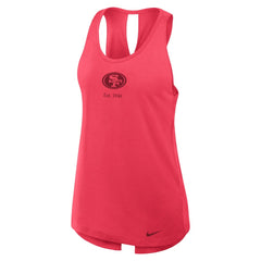 San Francisco 49ers Women's Glory Open-Back Crisscross Dri-FIT Tank Top - Light Red - Nike
