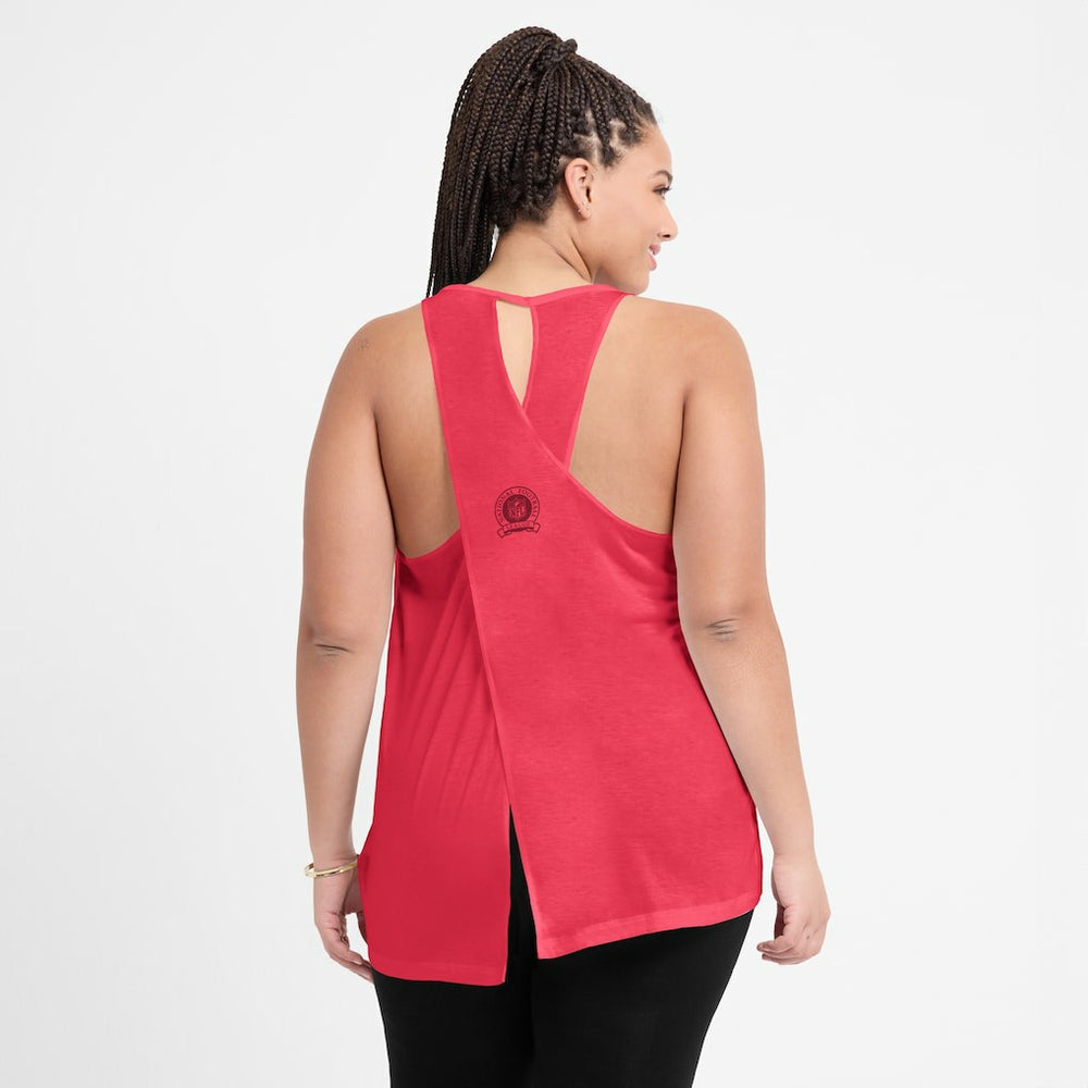 San Francisco 49ers Women's Glory Open-Back Crisscross Dri-FIT Tank Top - Light Red - Nike