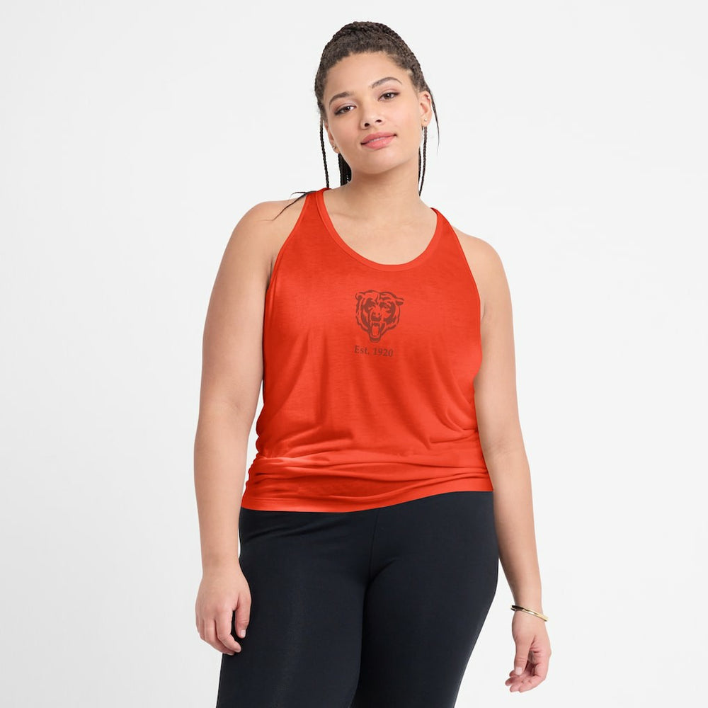 Chicago Bears Women's Glory Open-Back Crisscross Dri-FIT Tank Top - Orange - Nike