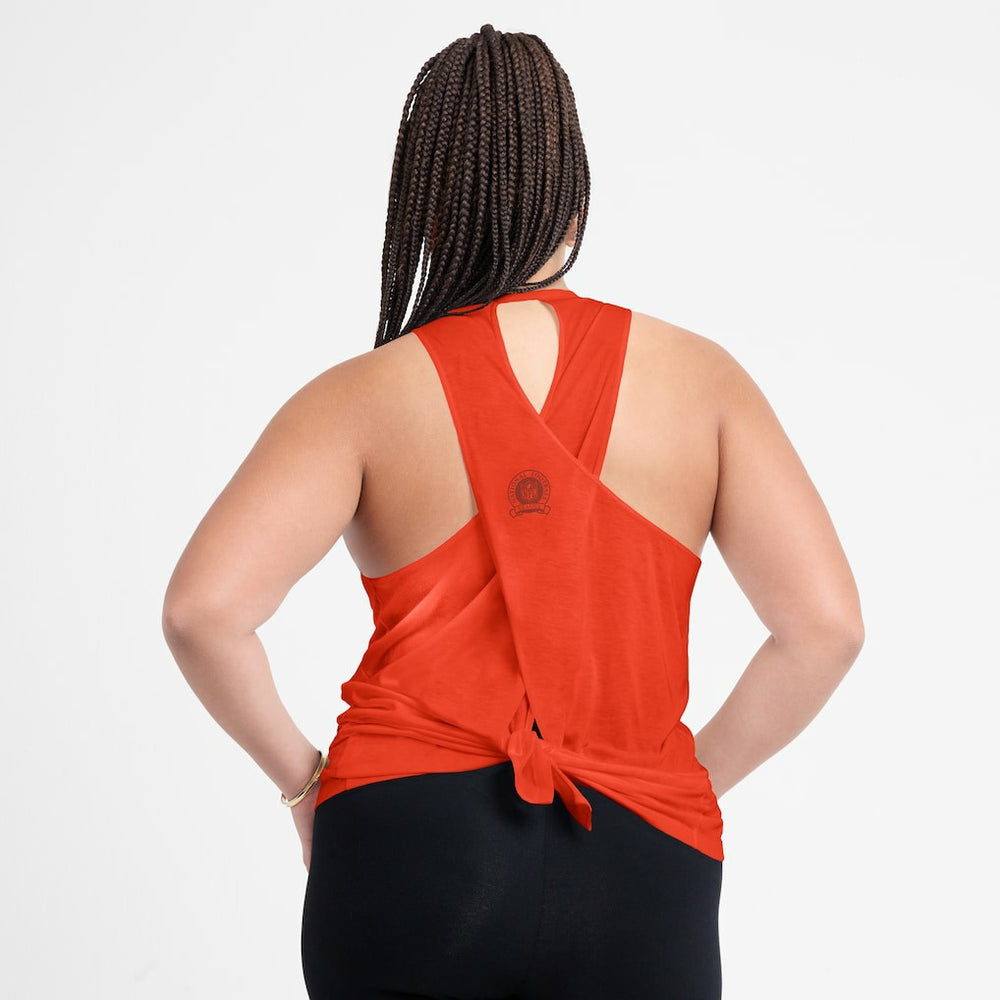 Chicago Bears Women's Glory Open-Back Crisscross Dri-FIT Tank Top - Orange - Nike