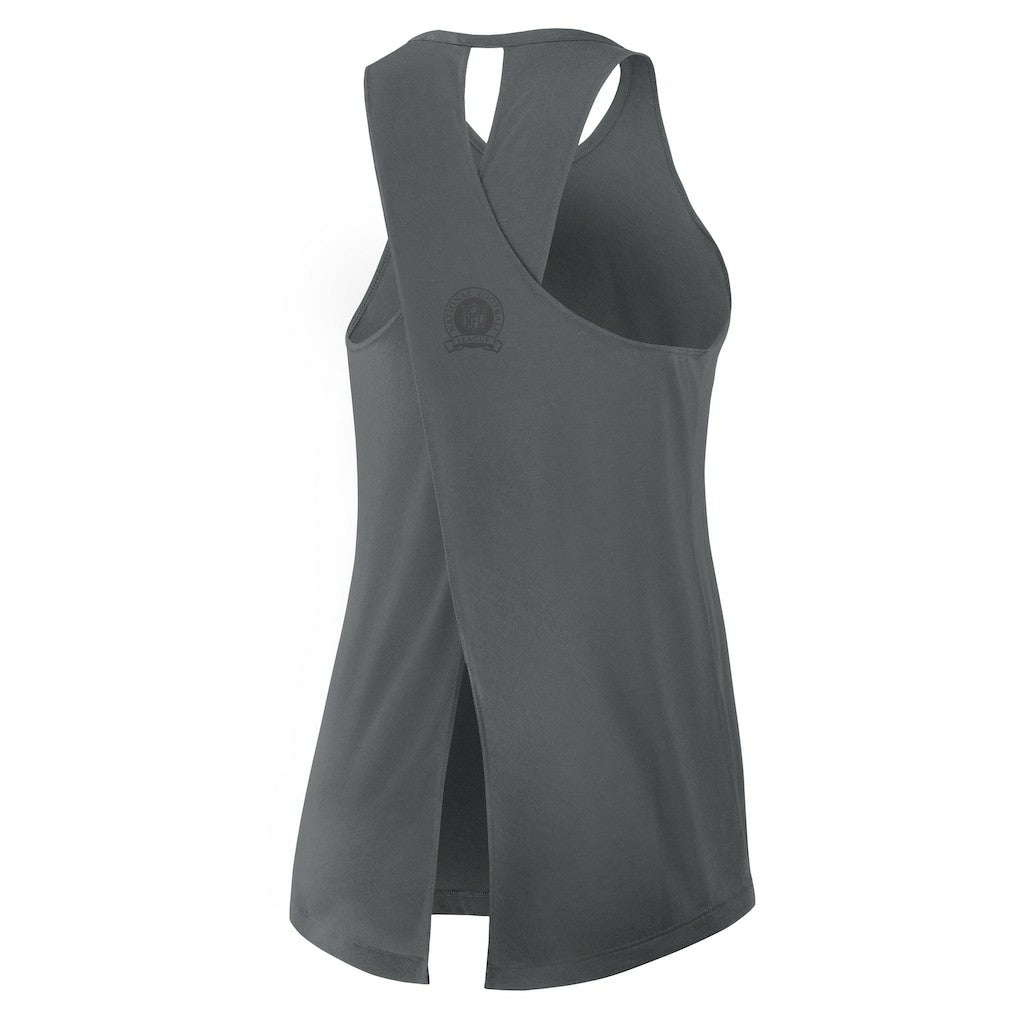 Arizona Cardinals Women's Glory Open-Back Crisscross Dri-FIT Tank Top - Charcoal - Nike