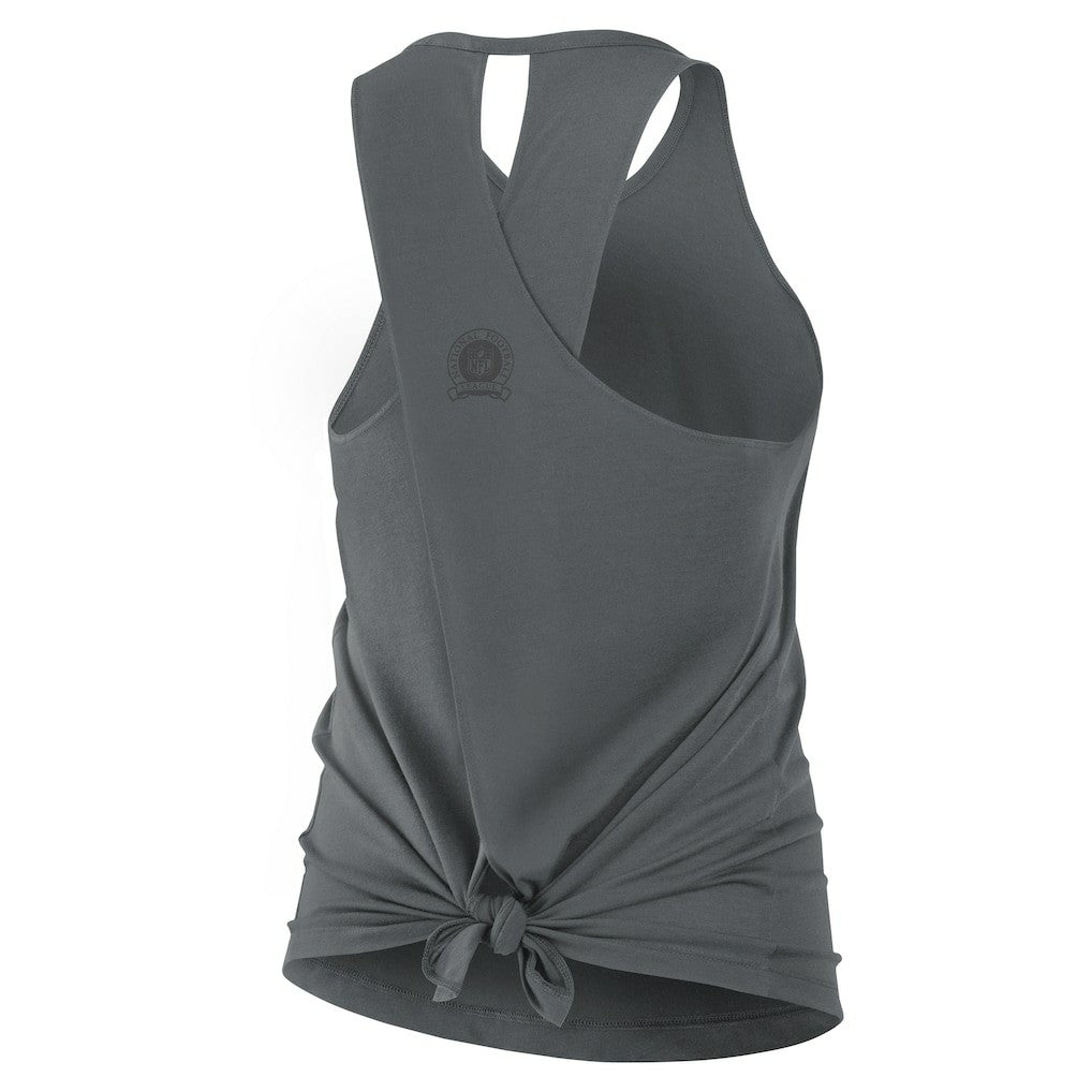 Pittsburgh Steelers Women's Glory Open-Back Crisscross Dri-FIT Tank Top - Charcoal - Nike