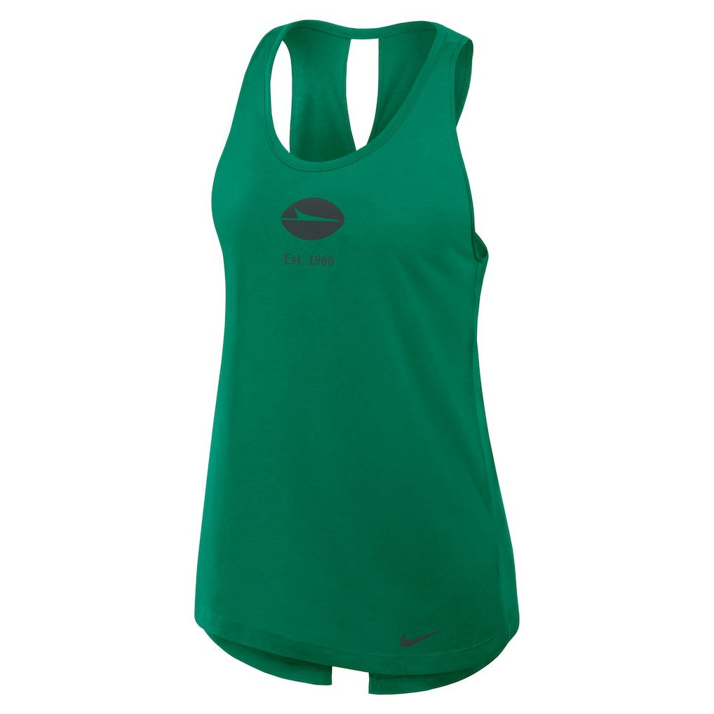New York Jets Women's Glory Open-Back Crisscross Dri-FIT Tank Top - Green - Nike
