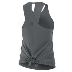 Carolina Panthers Women's Glory Open-Back Crisscross Dri-FIT Tank Top - Charcoal - Nike