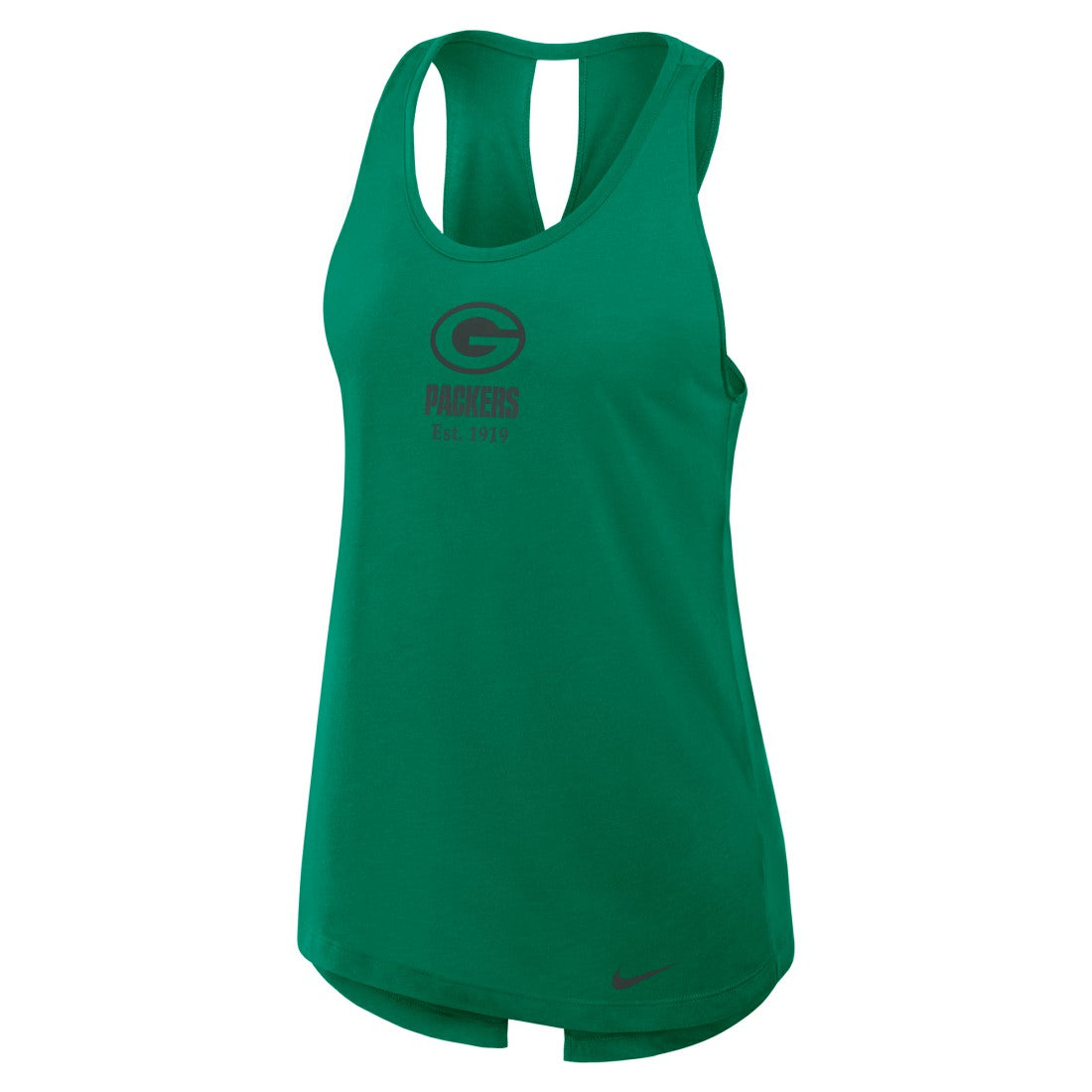 Green Bay Packers Women's Glory Open-Back Crisscross Dri-FIT Tank Top - Green - Nike