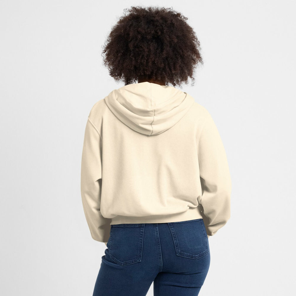 Green Bay Packers Women's Glory Cropped Full-Zip Hoodie - Cream - Nike