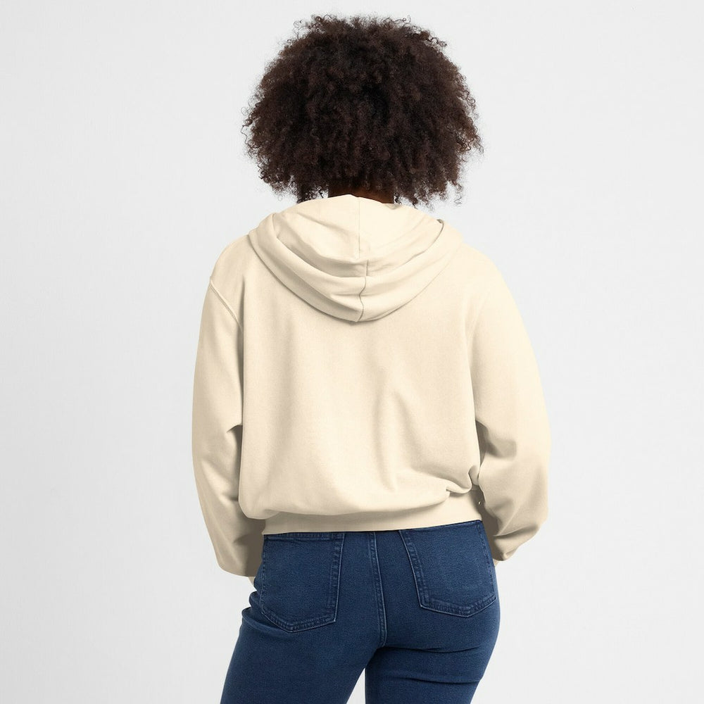Detroit Lions Women's Glory Cropped Full-Zip Hoodie - Cream - Nike