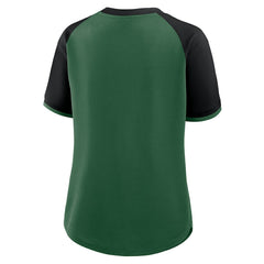 New York Jets Women's Height Advantage T-Shirt - Green/Black - Fanatics
