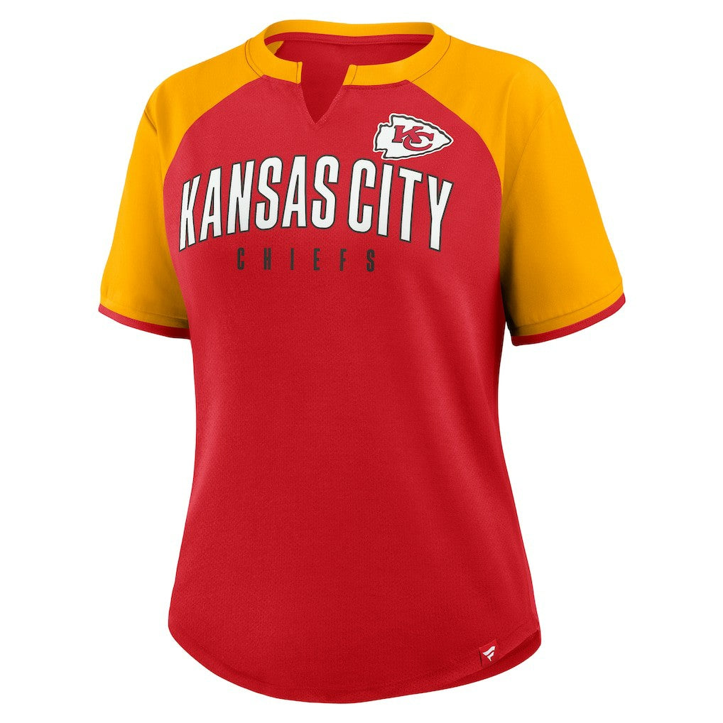 Kansas City Chiefs Women's Height Advantage T-Shirt - Red/Gold - Fanatics