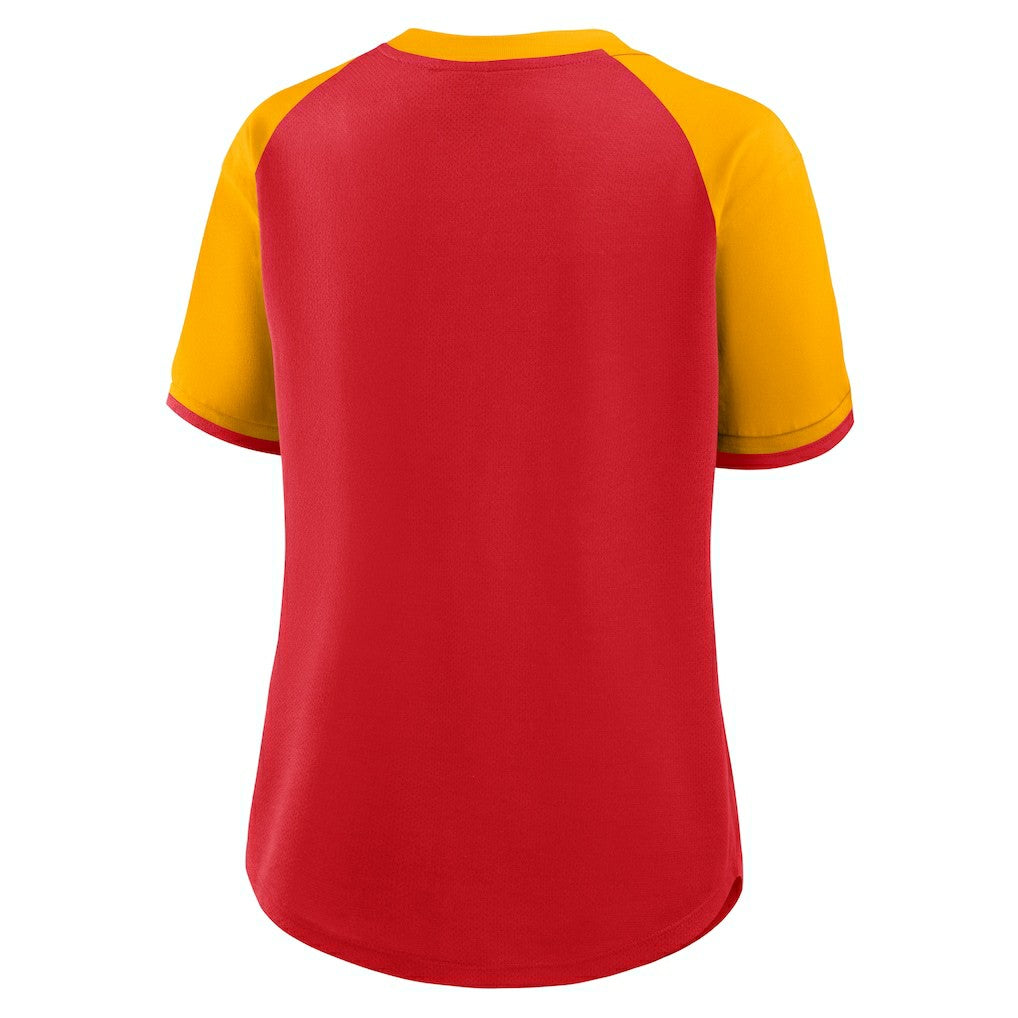 Kansas City Chiefs Women's Height Advantage T-Shirt - Red/Gold - Fanatics