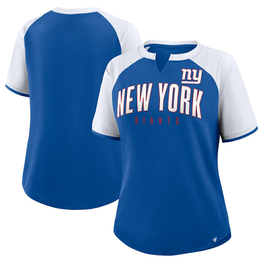 New York Giants Women's Height Advantage T-Shirt - Royal/White - Fanatics