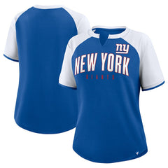 New York Giants Women's Height Advantage T-Shirt - Royal/White - Fanatics