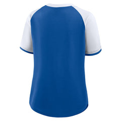 New York Giants Women's Height Advantage T-Shirt - Royal/White - Fanatics