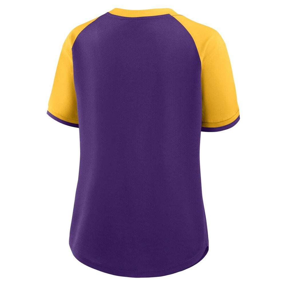 Minnesota Vikings Women's Height Advantage T-Shirt - Purple/Gold - Fanatics