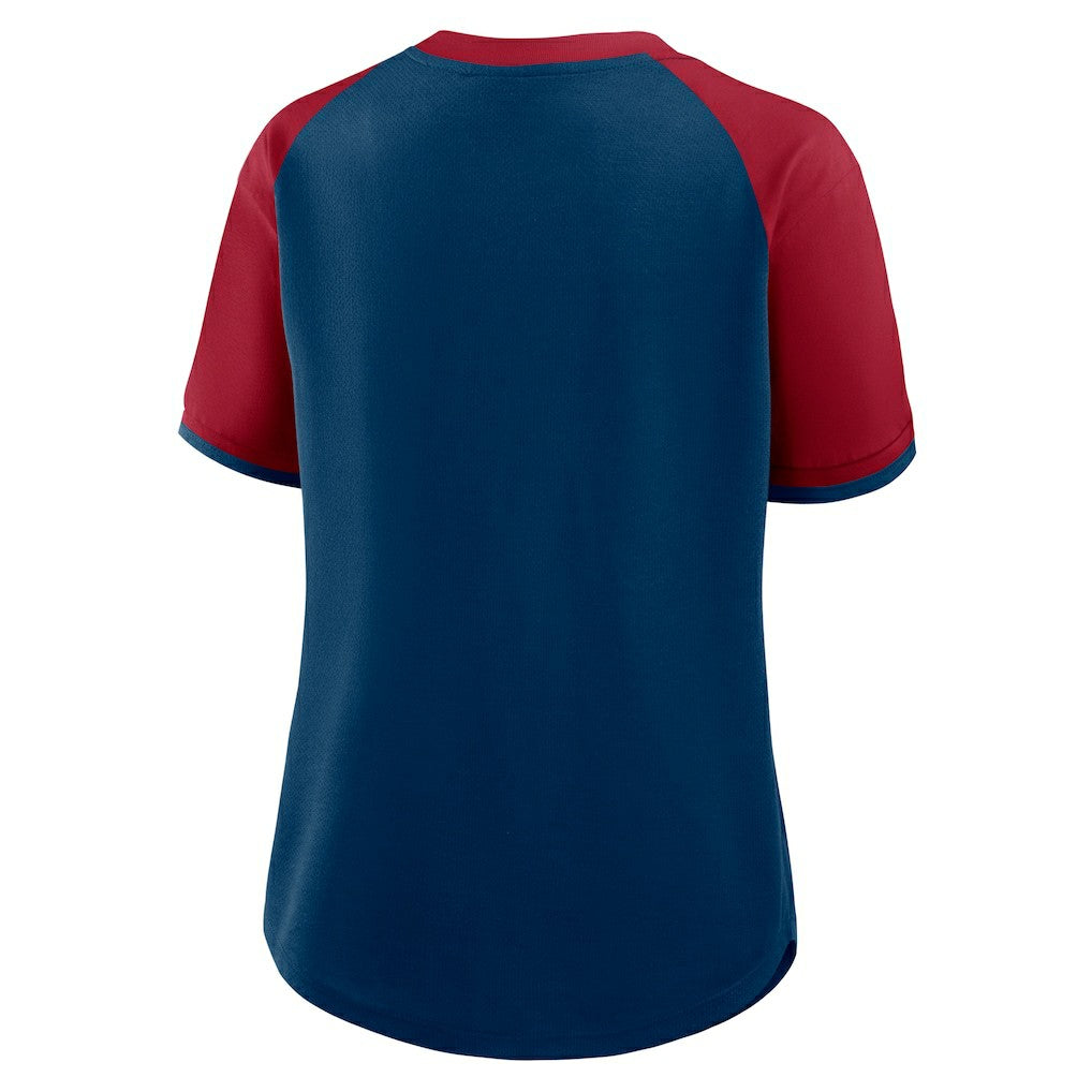 Houston Texans Women's Height Advantage T-Shirt - Navy/Red - Fanatics