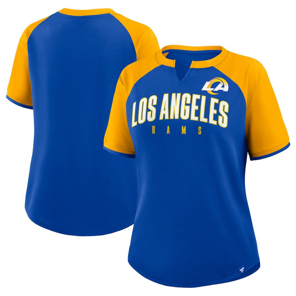 Los Angeles Rams Women's Height Advantage T-Shirt - Royal/Gold - Fanatics