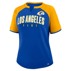 Los Angeles Rams Women's Height Advantage T-Shirt - Royal/Gold - Fanatics